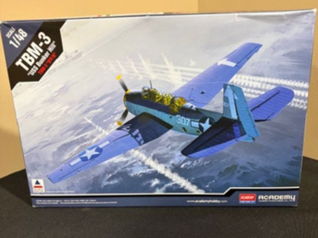 Academy 1/48 TBM-3 Avenger "USS Bunker Hill" box art